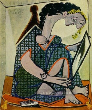 Femme a la montre 1936 Cubismo Pinturas al óleo
